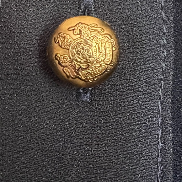 Ralph Lauren Blouse Womens S Nautical Long Sleeve Button Up Shirt Epaulette LRL - Picture 6 of 8